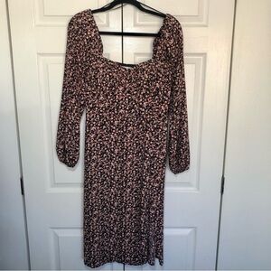 Black Paisley Socialite Bustier Midi Dress Size M